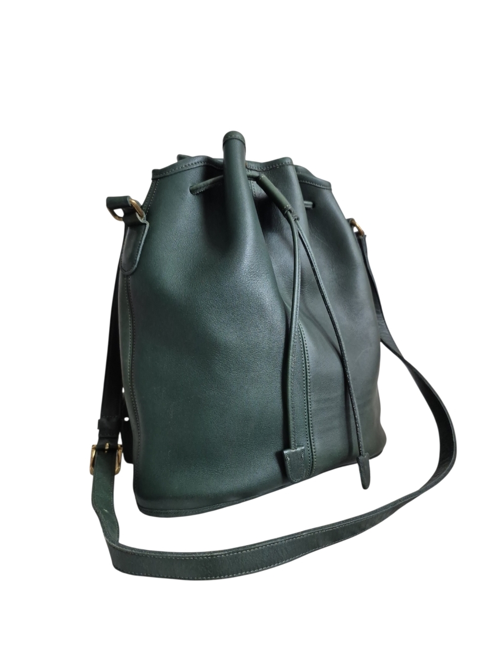 Vintage Coach Dark Green Leather USA Bucket Bag - Picture 14 of 15